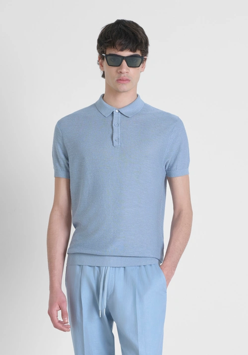 REGULAR FIT SWEATER IN LINEN BLEND SOFT YARN - Clothing | Antony Morato Online Shop