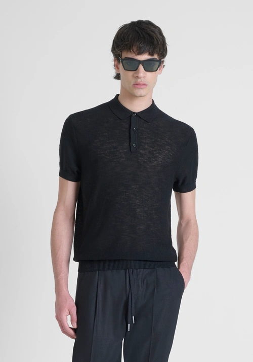 REGULAR FIT SWEATER IN LINEN BLEND SOFT YARN - Men's Knitwear | Antony Morato Online Shop