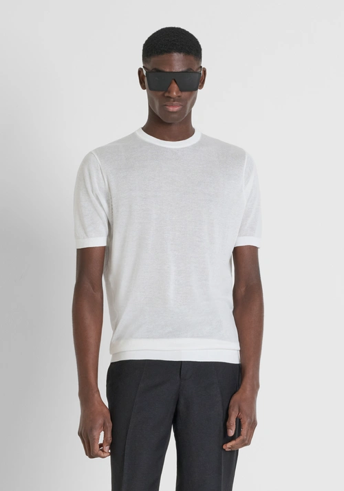 PULL-OVER DE COUPE RÉGULIÈRE EN LIN MÉLANGÉ SUPER DOUX - Pulls | Antony Morato Online Shop
