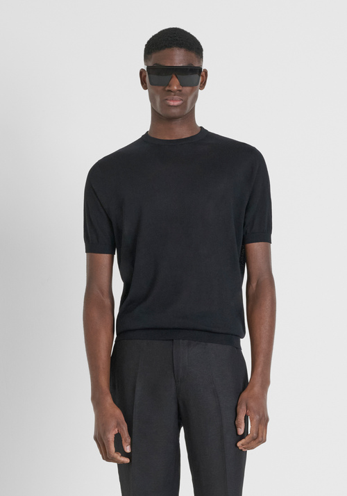 REGULAR FIT SWEATER IN LINEN BLEND SUPER SOFT YARN - Clothing | Antony Morato Online Shop