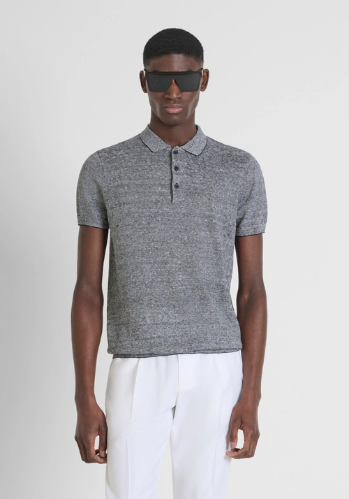 REGULAR FIT SWEATER IN LINEN BLEND YARN - Men's Knitwear | Antony Morato Online Shop