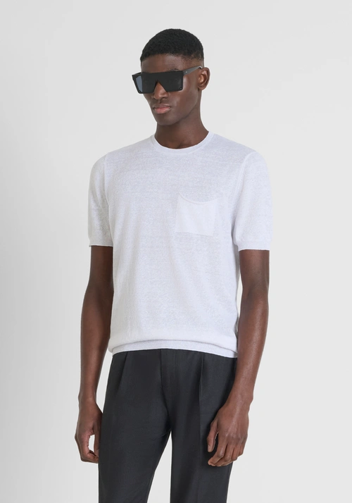 PULL-OVER DE COUPE RÉGULIÈRE EN LIN MÉLANGÉ - Mood Marrakech | Antony Morato Online Shop