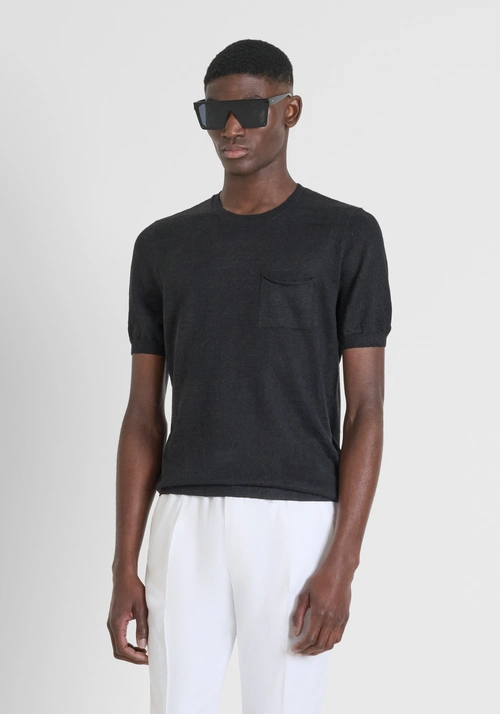 REGULAR FIT SWEATER IN LINEN BLEND YARN - Abbigliamento uomo | Antony Morato Online Shop