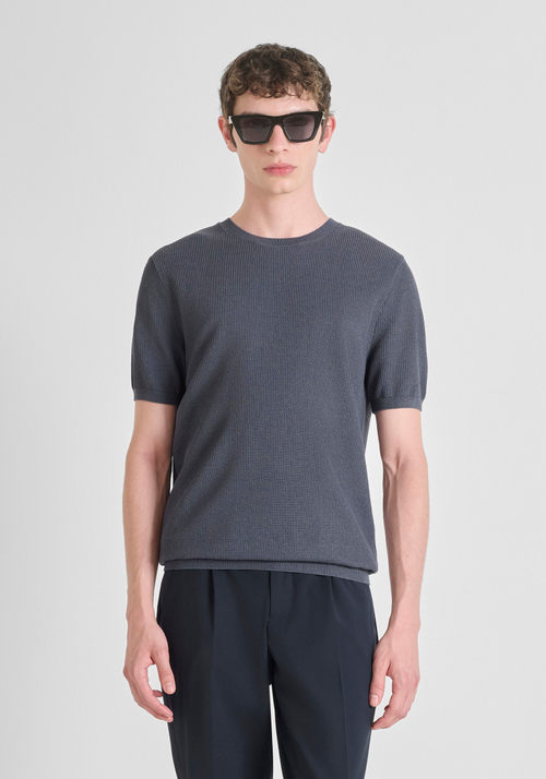 MAGLIA MANICA CORTA REGULAR FIT IN MISTO VISCOSA SUPER FINE - Abbigliamento Uomo | Antony Morato Online Shop