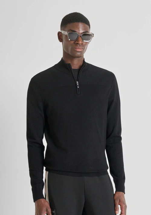 SLIM FIT SWEATSHIRT IN VISCOSE BLEND WITH ZIP - Clothing | Antony Morato Online Shop