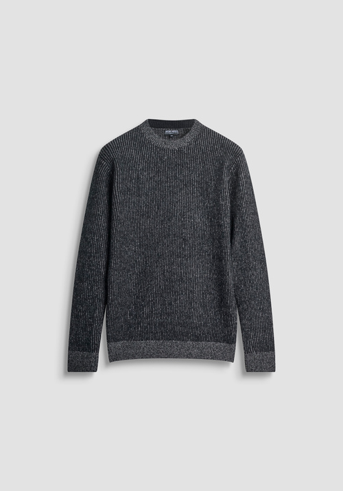 PULL COUPE REGULAR EN MÉLANGE DE LAINE ET DE MOHAIR TRAVAILLÉ - Pulls | Antony Morato Online Shop