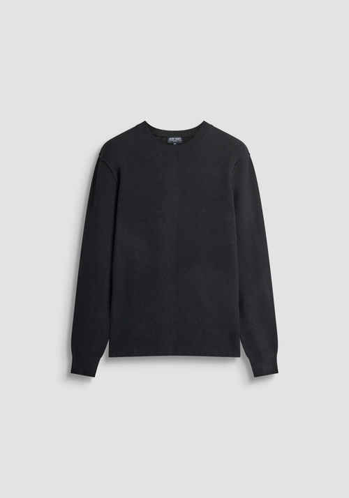 REGULAR FIT VISCOSE BLEND SWEATER - Total Black Outfit | Antony Morato Online Shop