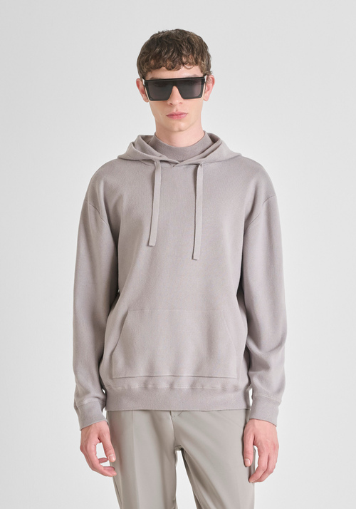 MAGLIA CON CAPPUCCIO RELAXED FIT IN MISTO COTONE TOCCO MORBIDO - Maglieria Uomo | Antony Morato Online Shop