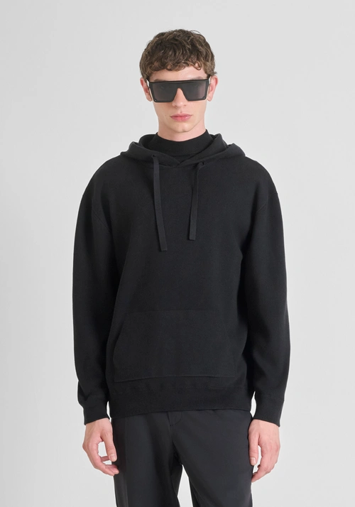 MAGLIA CON CAPPUCCIO RELAXED FIT IN MISTO COTONE TOCCO MORBIDO - Maglieria Uomo | Antony Morato Online Shop