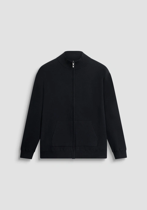 MAGLIA CON ZIP RELAXED FIT IN MISTO COTONE TOCCO MORBIDO - Maglieria Uomo | Antony Morato Online Shop