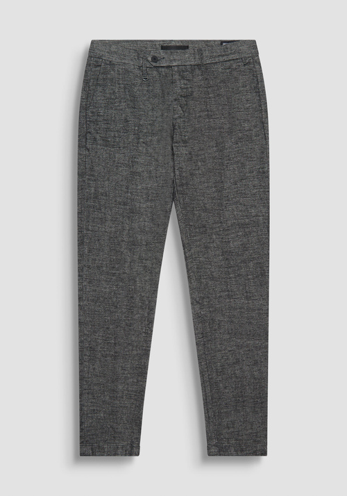 "BRYAN" SKINNY FIT TROUSERS IN BLACK ELASTIC VISCOSE BLEND FABRIC - Trousers | Antony Morato Online Shop