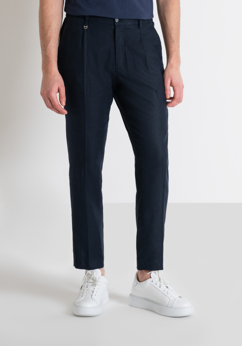 CARROT FIT PANTS "GUSTAF" LINEN BLEND - Pantalons | Antony Morato Online Shop