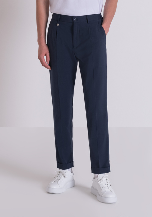 JACOB REGULAR FIT TROUSERS IN ELASTIC VISCOSE BLEND FABRIC - Men's Trousers | Antony Morato Online Shop