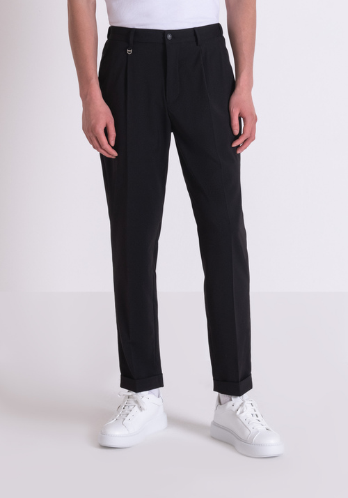 "JACOB" REGULAR FIT TROUSERS IN ELASTIC VISCOSE BLEND FABRIC - Pantalones | Antony Morato Online Shop