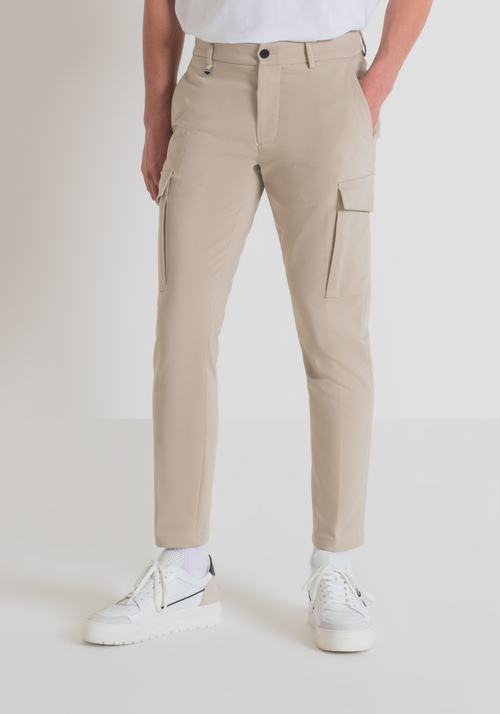 "BJORN" SKINNY FIT CARGO TROUSERS IN STRETCH COTTON BLEND FABRIC - Clothing | Antony Morato Online Shop