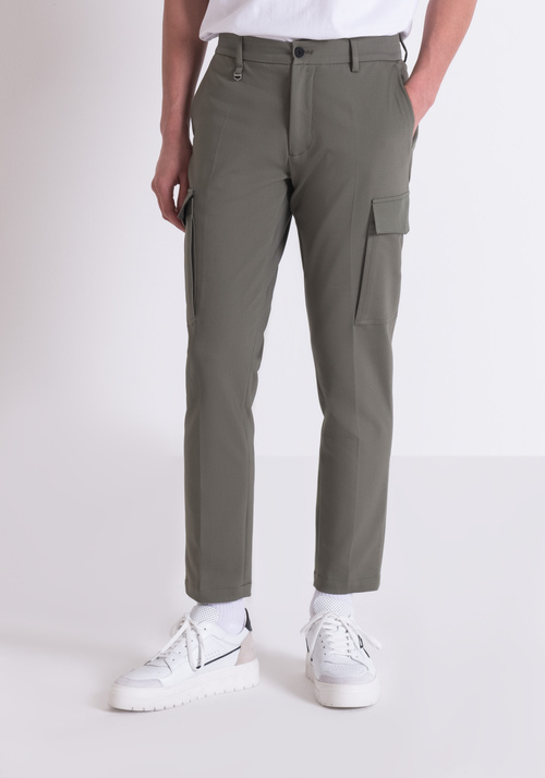 "BJORN" SKINNY FIT TROUSERS IN ELASTIC COTTON BLEND FABRIC - Pantalones | Antony Morato Online Shop