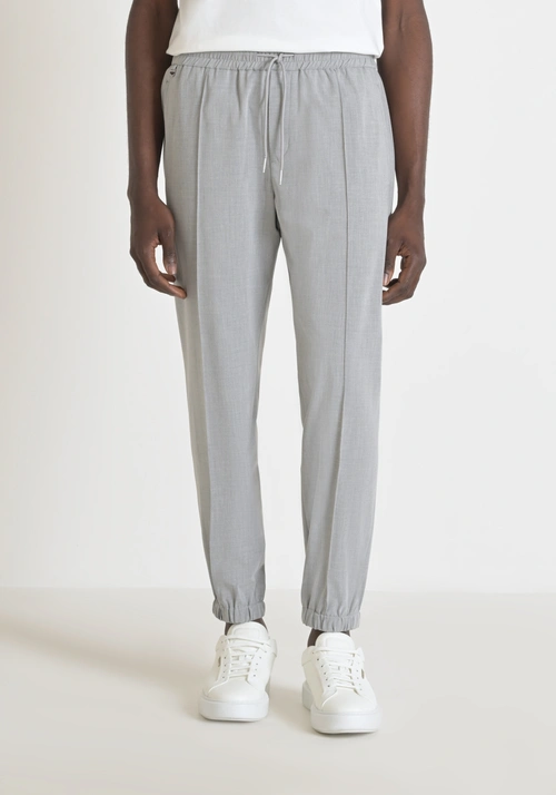 "NATE" REGULAR FIT TROUSERS IN ELASTIC VISCOSE BLEND - Men's Trousers | Antony Morato Online Shop