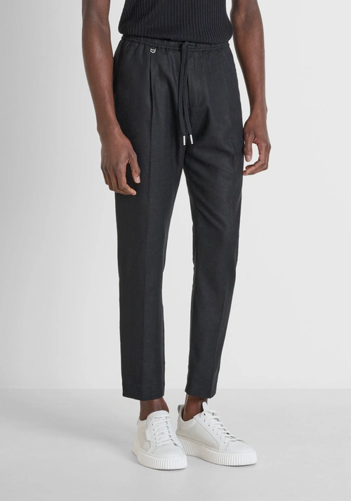 TROUSERS REGULAR FIT "NEIL" IN LINEN BLEND FABRIC - Herren Anzug-Sets | Antony Morato Online Shop