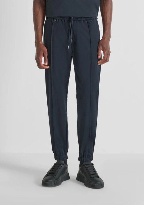 REGULAR FIT "NATE" TROUSERS IN STRETCH VISCOSE BLEND - Men's Trousers | Antony Morato Online Shop