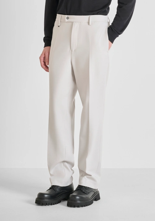 "EVAN" RELAXED FIT TROUSERS WOOL BLEND - Men's Trousers | Antony Morato Online Shop