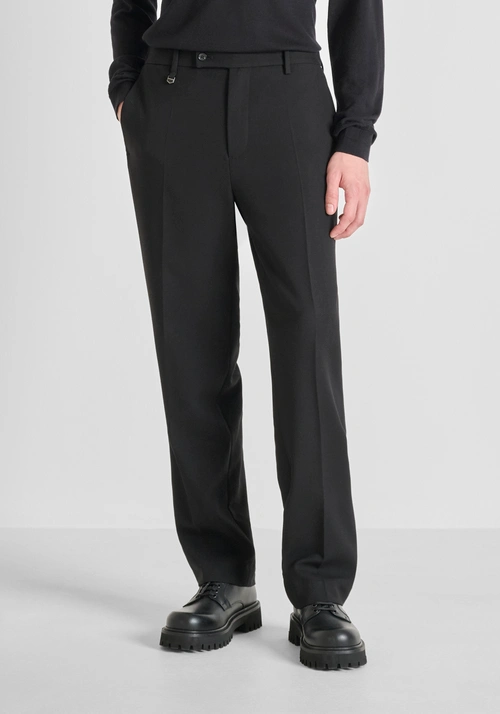 "EVAN" RELAXED FIT TROUSERS WOOL BLEND - Men's Trousers | Antony Morato Online Shop