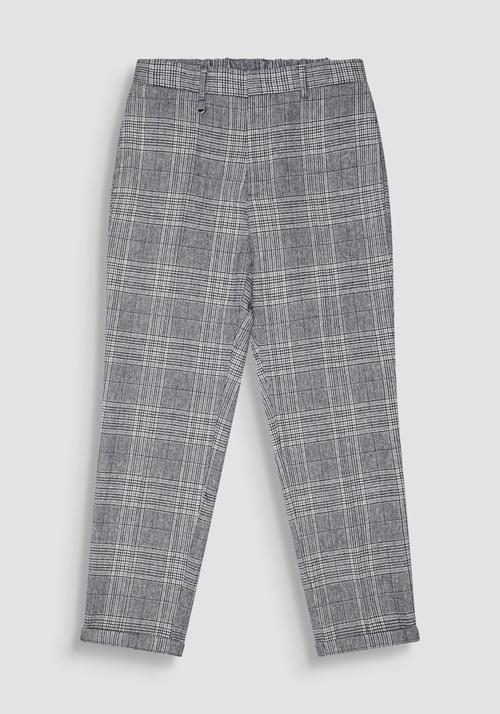 REGULAR FIT TROUSERS "WILL" WOOL BLEND WITH PATTERN - Men's Trousers | Antony Morato Online Shop