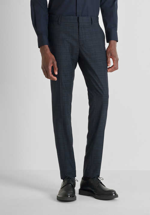 PANTALONI SLIM FIT "BONNIE" IN VISCOSA ELASTICA MOTIVO GALLES - Pantaloni Uomo | Antony Morato Online Shop