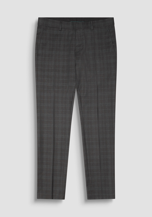 PANTALONI SLIM FIT "BONNIE" IN MISTO VISCOSA ELASTICA CON PATTERN A SCACCHI - Pantaloni Uomo | Antony Morato Online Shop