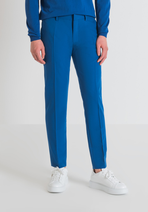 "BONNIE" SLIM FIT TROUSERS IN STRETCH VISCOSE BLEND FABRIC - Preview Men's Collection Spring-Summer 2024 | Antony Morato Online Shop