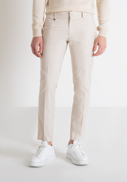 BONNIE SLIM FIT TROUSERS IN ELASTIC COTTON MODAL TWILL - Men's Trousers | Antony Morato Online Shop