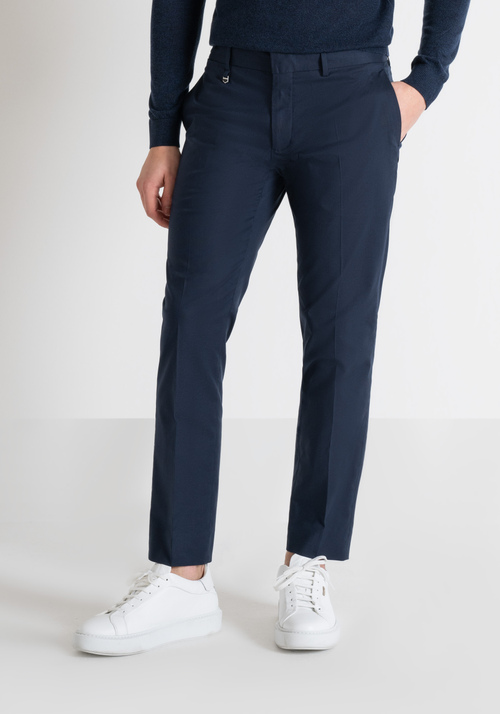 COTTON BLEND SLIM FIT "BONNIE" PANTS - Men's Trousers | Antony Morato Online Shop