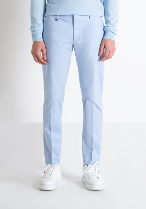 "BONNIE" SLIM FIT TROUSERS IN MODAL ELASTIC COTTON - Men's Trousers | Antony Morato Online Shop