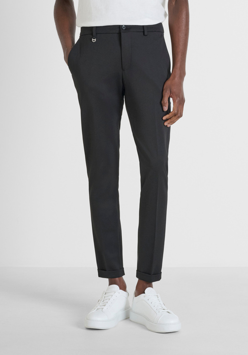 PANTALON SLIM FIT « BONNIE » EN VISCOSE MÉLANGÉE - TROUSERS | Antony Morato Online Shop