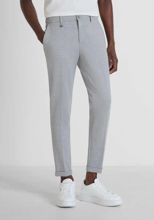 "ASHE" SUPER SKINNY FIT TROUSERS WITH ANKLE CUFFS - Men's Trousers | Antony Morato Online Shop
