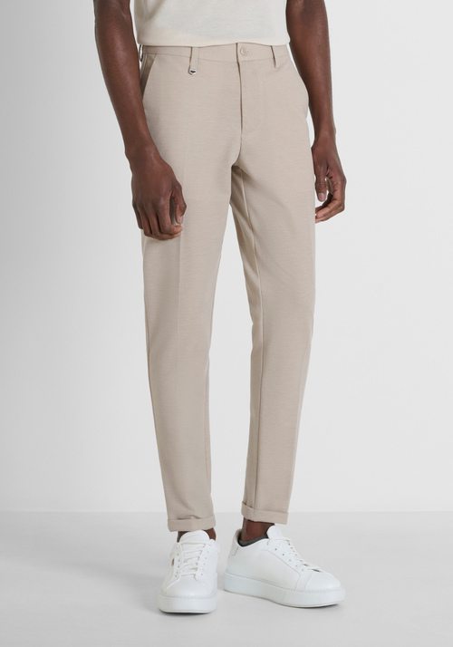 "ASHE" SUPER SKINNY FIT STRETCH PIQUE TROUSERS - Clothing | Antony Morato Online Shop