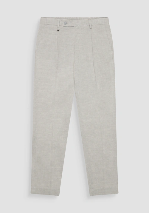 REGULAR FIT TROUSERS "LUIS" IN STRETCH SLUB VISCOSE LINEN - Men's Trousers | Antony Morato Online Shop
