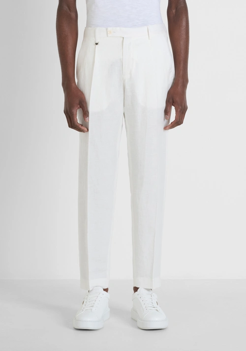 PANTALON REGULAR FIT « LUIS » LIN SLUB MIXTE - Costume 3 Pièces | Antony Morato Online Shop