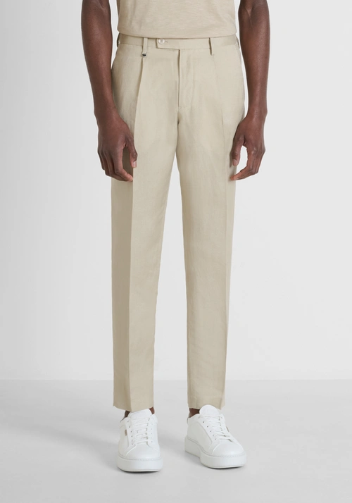 PANTALON REGULAR FIT « LUIS » LIN SLUB MIXTE - Costume 3 Pièces | Antony Morato Online Shop