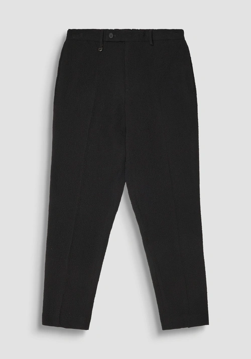 "CORA" REGULAR FIT STRAIGHT-LEG TROUSERS IN VISCOSE FABRIC - Men's Trousers | Antony Morato Online Shop
