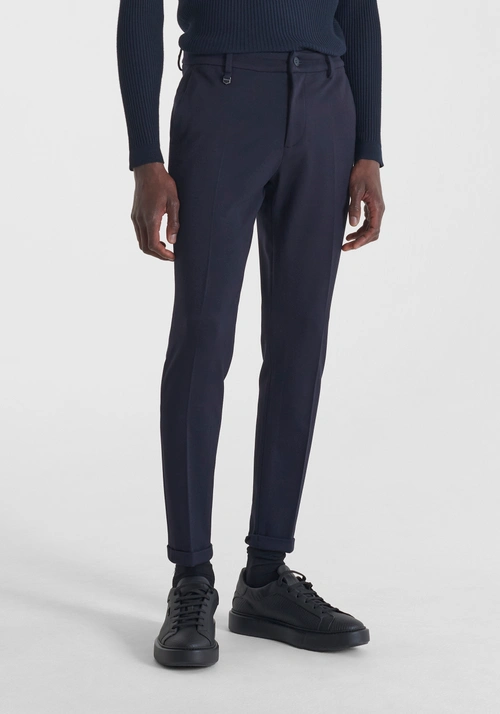 SUPER SKINNY FIT "ASHE" TROUSERS IN STRETCH VISCOSE BLEND - Men's Formal Wear | Antony Morato Online Shop