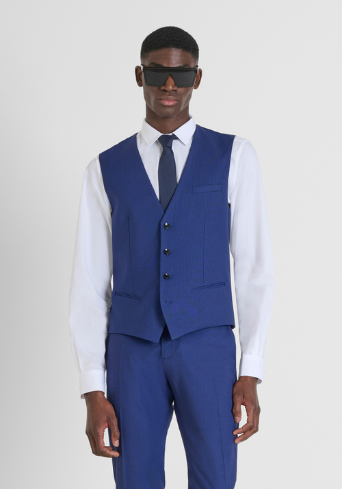 VEST SLIM FIT IN STRETCH VISCOSE BLEND WITH MICRO PATTERN - Gilets | Antony Morato Online Shop