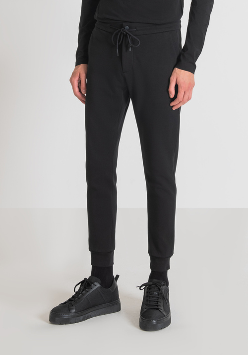 SUPER-SLIM-FIT TROUSERS IN COTTON BLEND WITH DRAWSTRING - Main Collection FW23 Men's Clothing | Antony Morato Online Shop