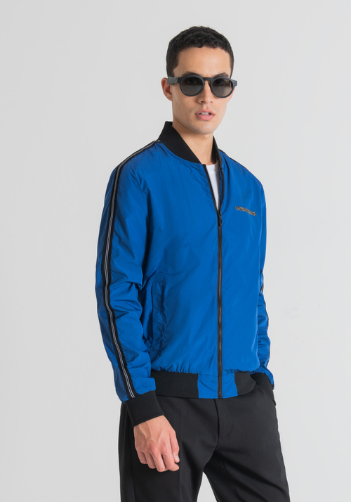 REGULAR FIT BOMBER JACKET IN TECHNICAL FABRIC WITH CONTRASTING DETAILS - Men's Clothing | Antony Morato Online Shop