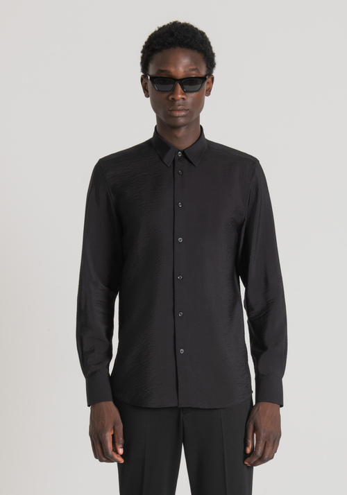 "NAPOLI" SLIM FIT SHIRT IN SILKY TOUCH MODAL FABRIC - Main Collection FW23 Men's Clothing | Antony Morato Online Shop