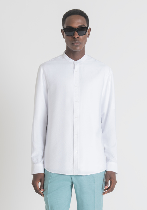 REGULAR-FIT SHIRT WITH KOREAN COLLAR - Men's Shirts | Antony Morato Online Shop