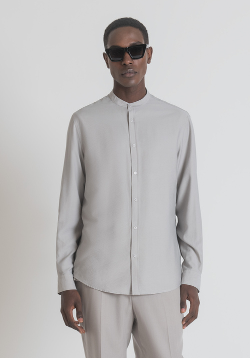 REGULAR-FIT SHIRT WITH KOREAN COLLAR | Antony Morato Online Shop