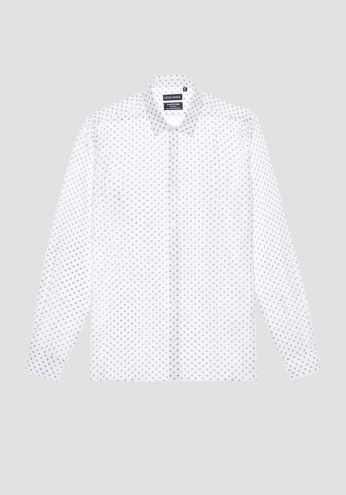 STRAIGHT-FIT SHIRT WITH ALL-OVER MICRO PATTERN - Sale | Antony Morato Online Shop