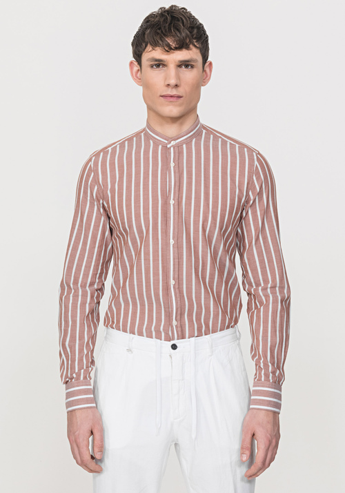 SLIM-FIT SHIRT IN LIGHTWEIGHT COTTON WITH A STRIPE PATTERN - Shirts | Antony Morato Online Shop