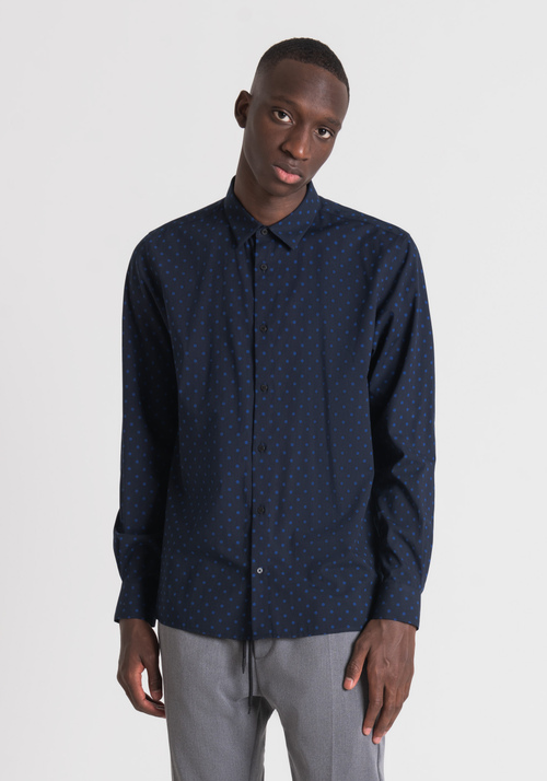 STRAIGHT FIT SHIRT IN COTTON BLEND WITH POLKA DOT PRINT - Archive Sale | Antony Morato Online Shop