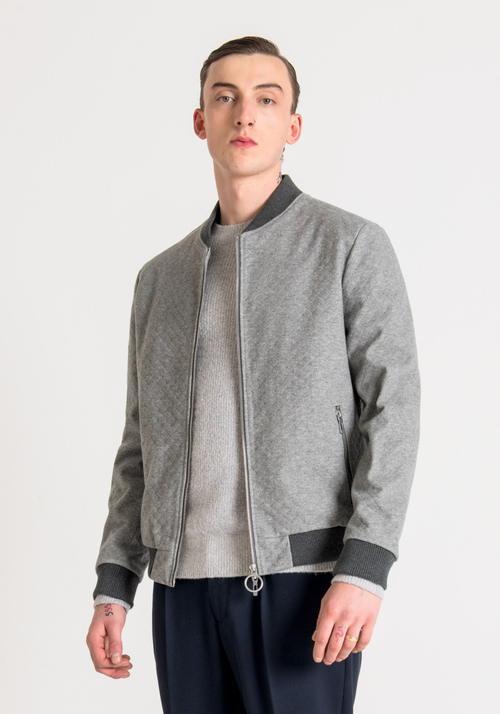 SLIM-FIT BOMBER JACKET IN STRETCH-VISCOSE-BLEND TWILL - Men's Field Jackets and Coats | Antony Morato Online Shop